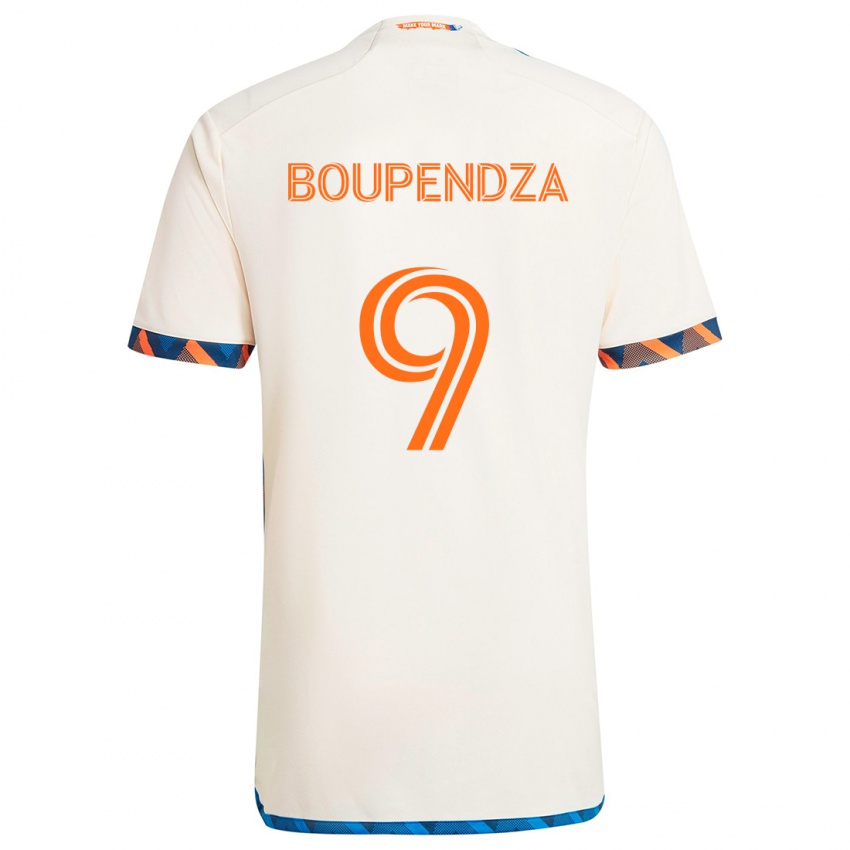 Niño Camiseta Aaron Boupendza #9 Blanco Naranja 2ª Equipación 2024/25 La Camisa Perú