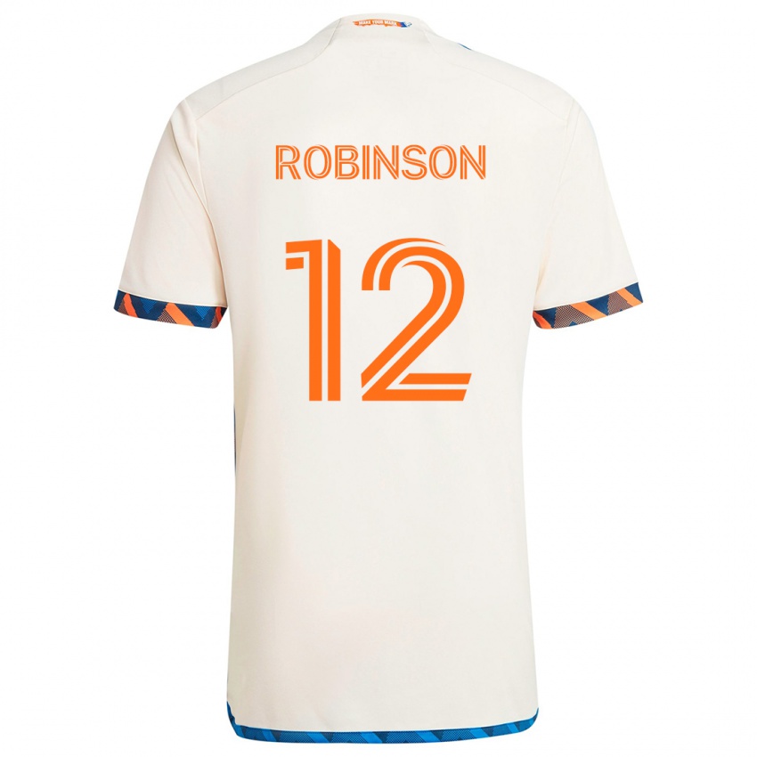 Niño Camiseta Miles Robinson #12 Blanco Naranja 2ª Equipación 2024/25 La Camisa Perú