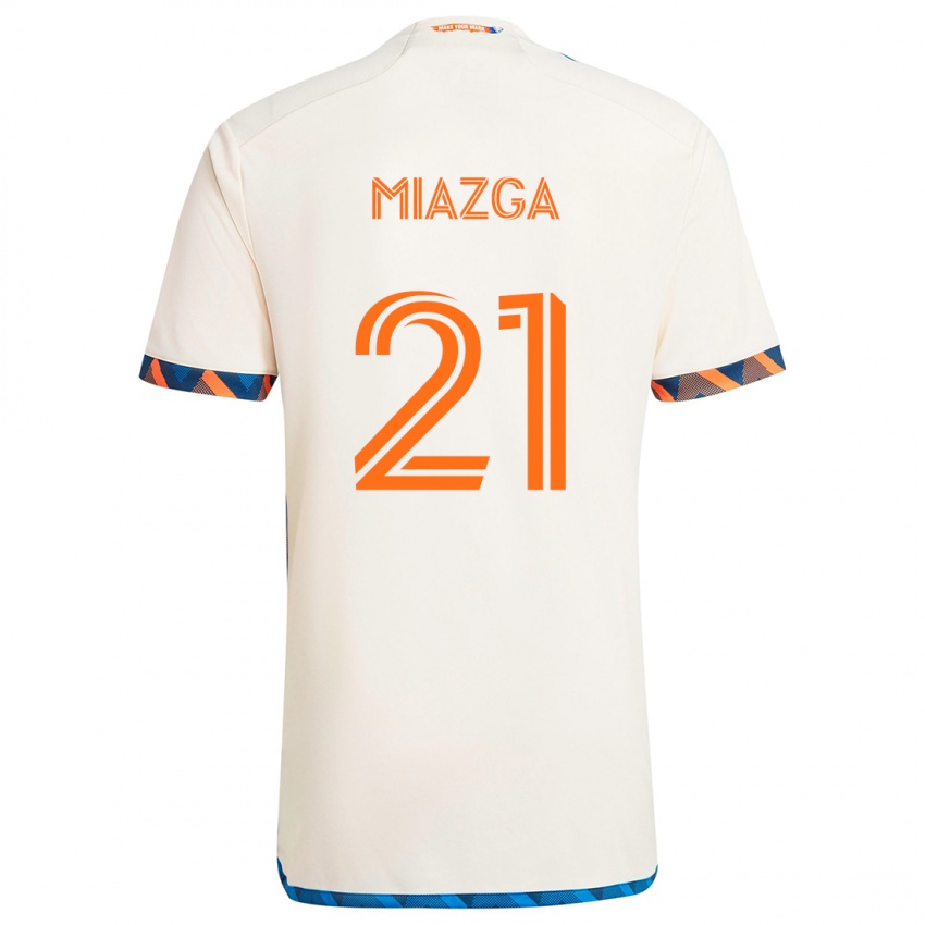 Niño Camiseta Matt Miazga #21 Blanco Naranja 2ª Equipación 2024/25 La Camisa Perú