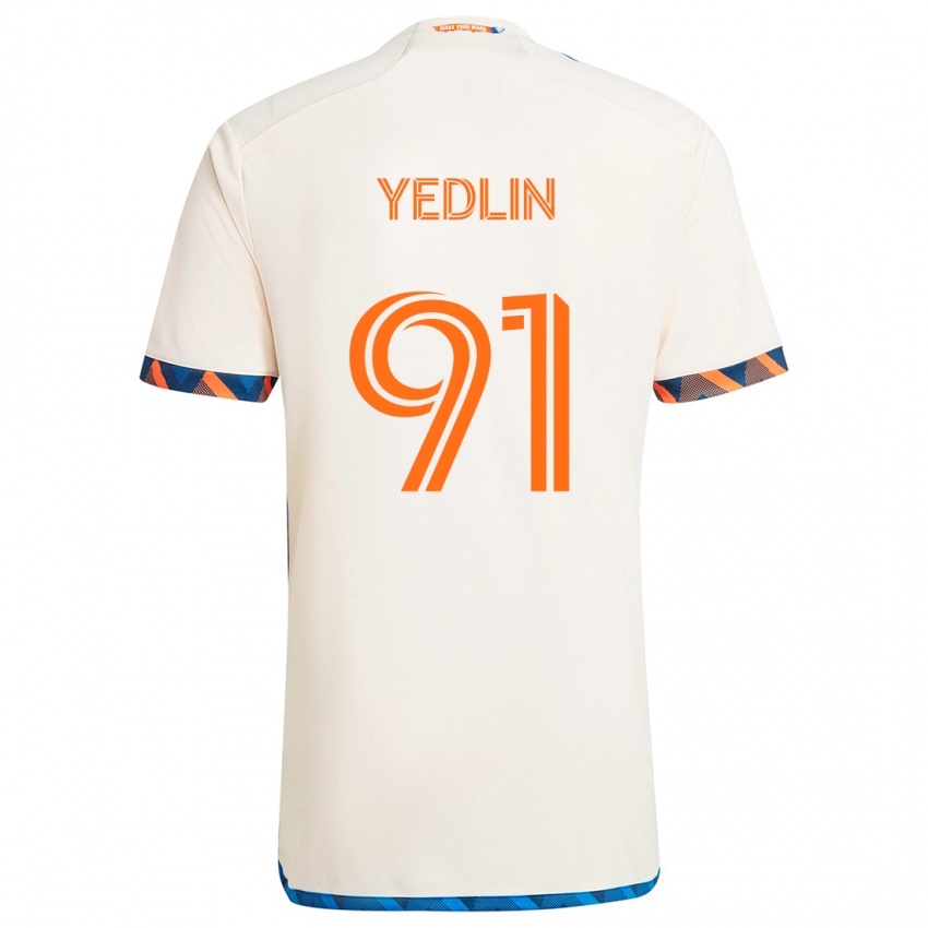 Niño Camiseta Deandre Yedlin #91 Blanco Naranja 2ª Equipación 2024/25 La Camisa Perú