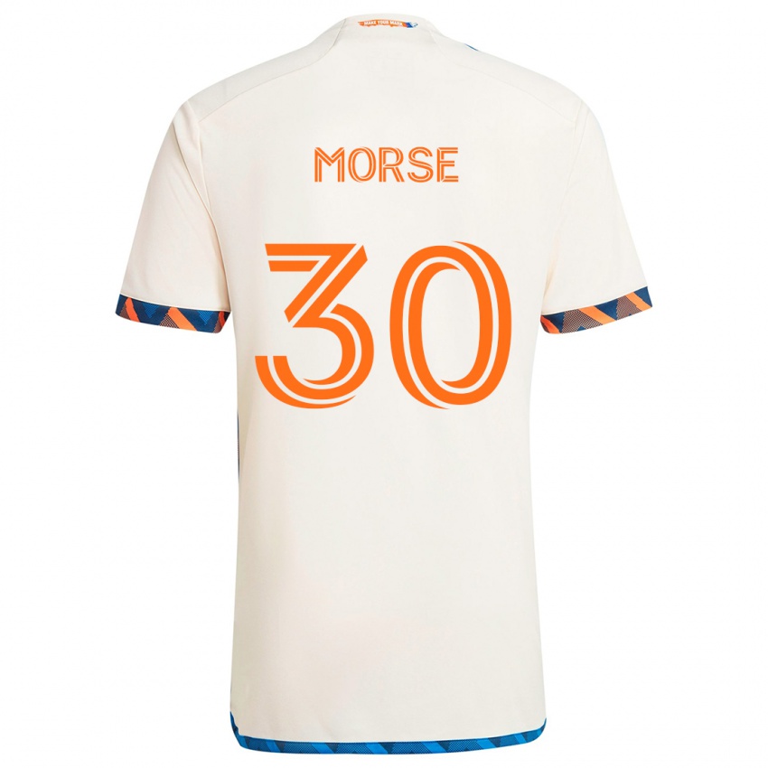 Niño Camiseta Hunter Morse #30 Blanco Naranja 2ª Equipación 2024/25 La Camisa Perú