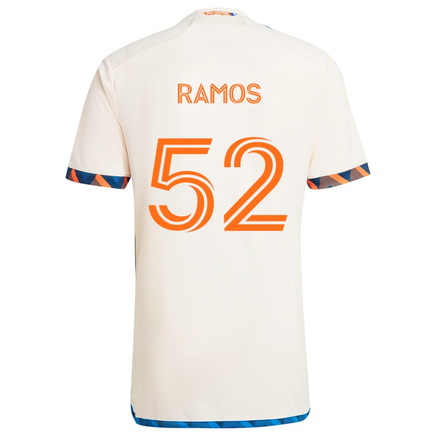 Niño Camiseta Yair Ramos #52 Blanco Naranja 2ª Equipación 2024/25 La Camisa Perú