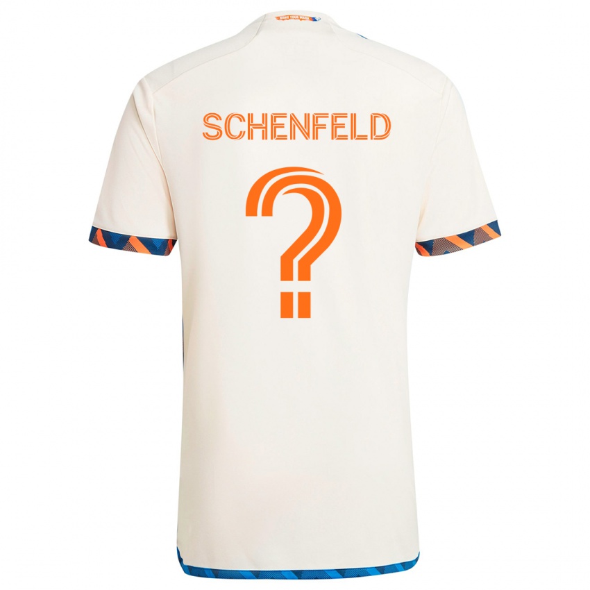 Niño Camiseta Matthew Schenfeld #0 Blanco Naranja 2ª Equipación 2024/25 La Camisa Perú