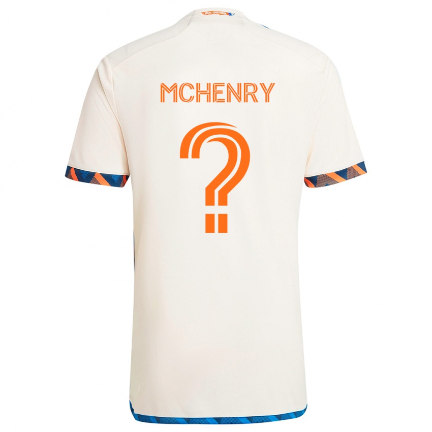 Niño Camiseta Nicholas Mchenry #0 Blanco Naranja 2ª Equipación 2024/25 La Camisa Perú