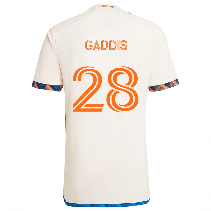 Niño Camiseta Raymon Gaddis #28 Blanco Naranja 2ª Equipación 2024/25 La Camisa Perú