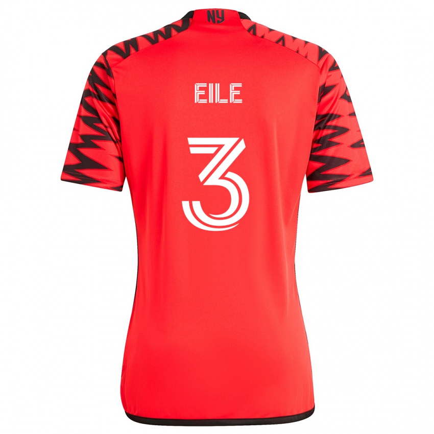 Niño Camiseta Noah Eile #3 Rojo Negro Blanco 2ª Equipación 2024/25 La Camisa Perú