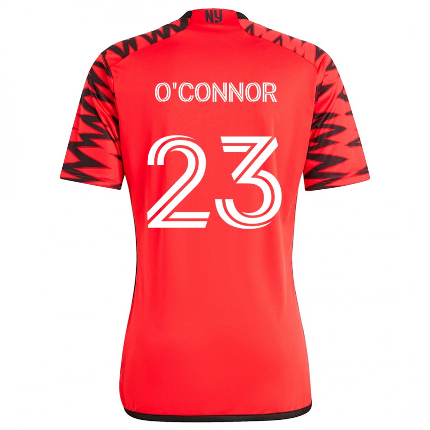 Niño Camiseta Aidan O'connor #23 Rojo Negro Blanco 2ª Equipación 2024/25 La Camisa Perú