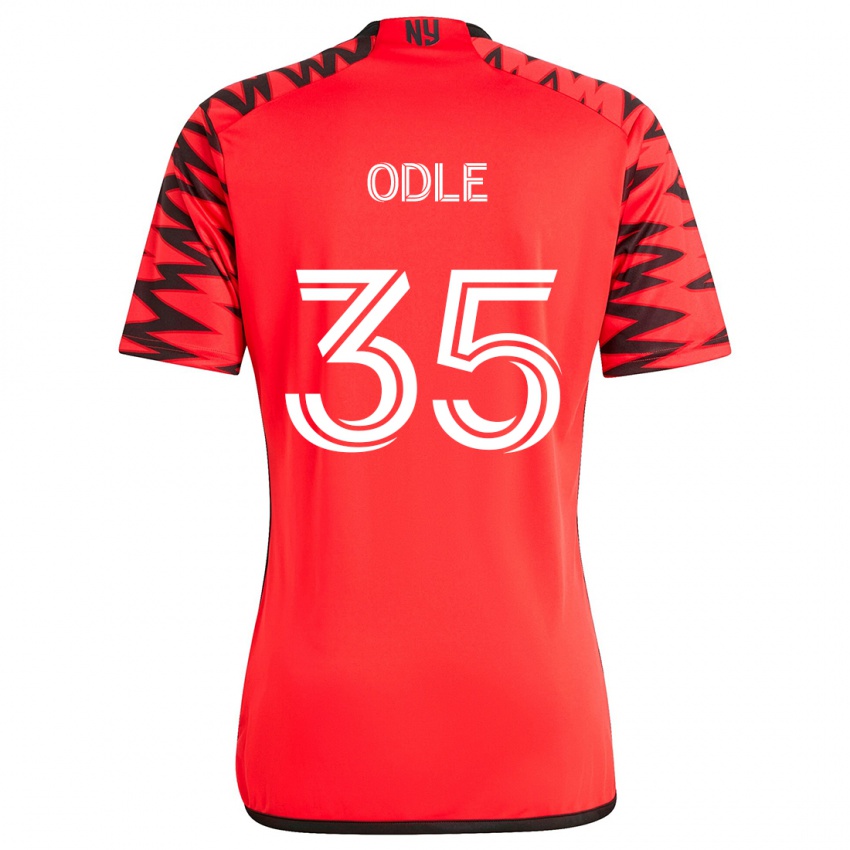 Niño Camiseta Dallas Odle #35 Rojo Negro Blanco 2ª Equipación 2024/25 La Camisa Perú