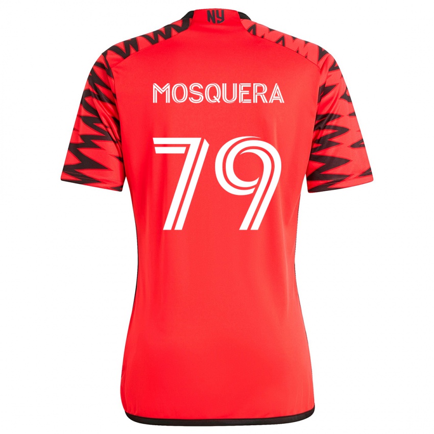 Niño Camiseta Rafael Mosquera #79 Rojo Negro Blanco 2ª Equipación 2024/25 La Camisa Perú