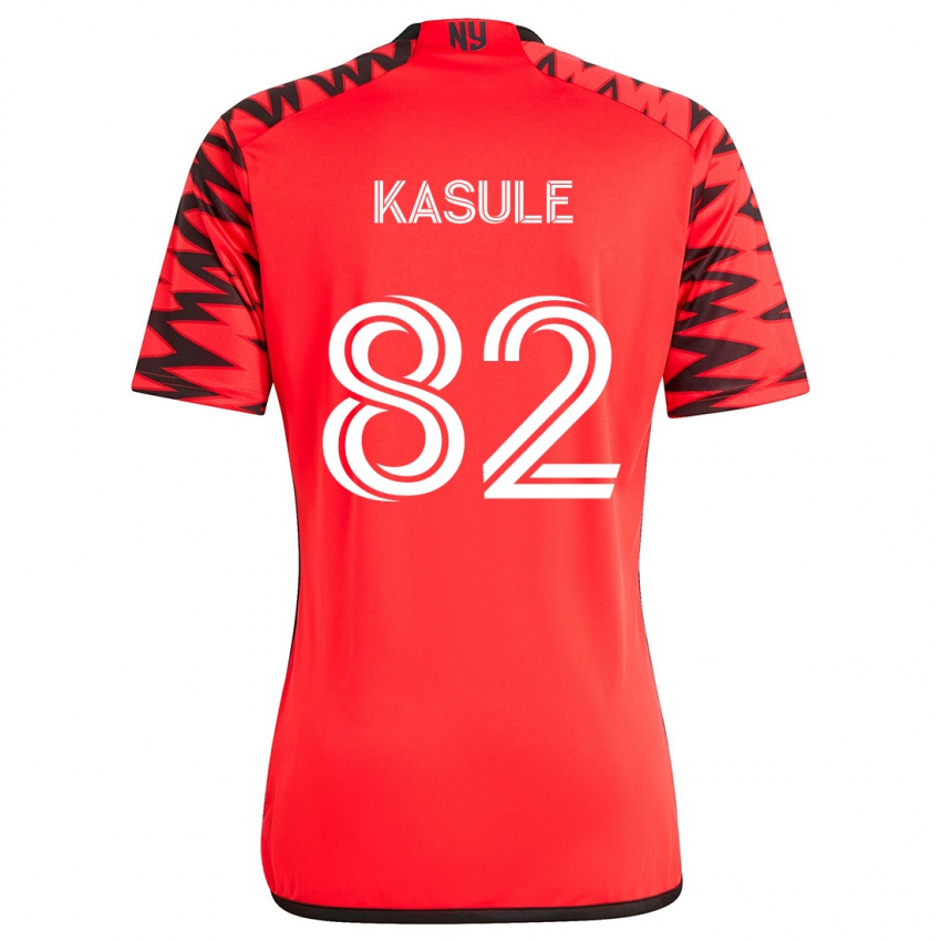 Niño Camiseta Ibrahim Kasule #82 Rojo Negro Blanco 2ª Equipación 2024/25 La Camisa Perú