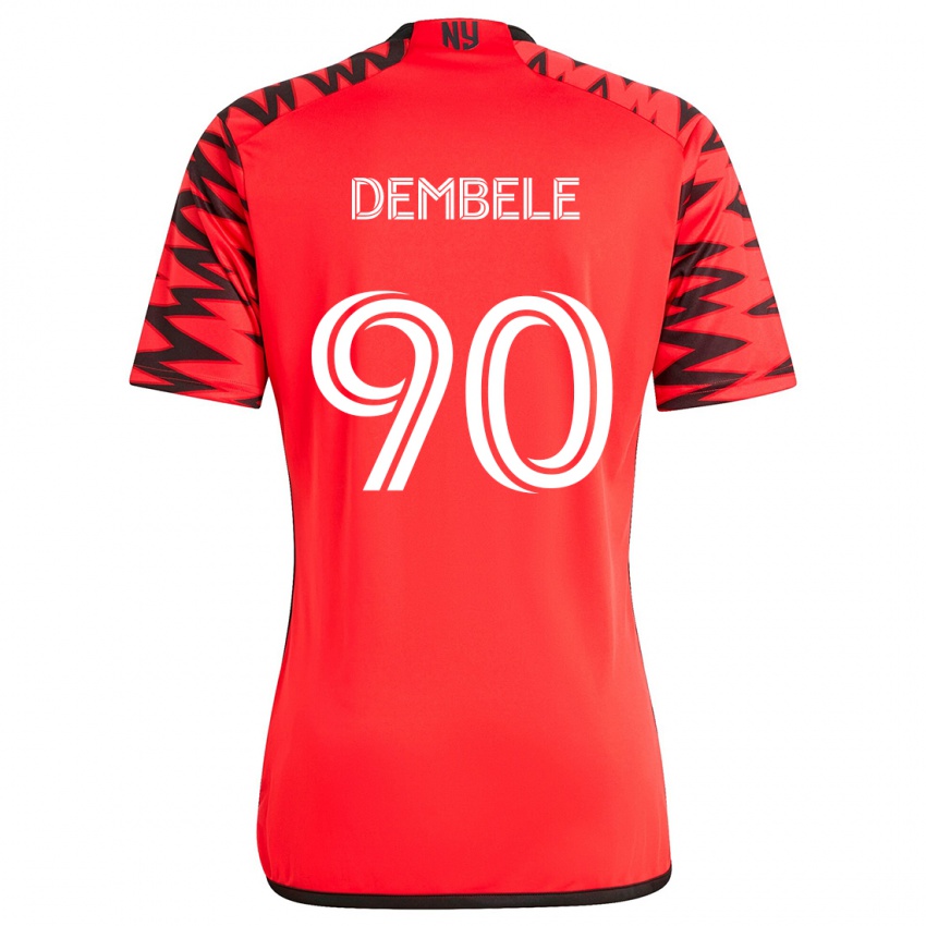 Niño Camiseta Malick Dembele #90 Rojo Negro Blanco 2ª Equipación 2024/25 La Camisa Perú