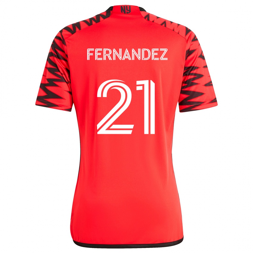 Niño Camiseta Omir Fernandez #21 Rojo Negro Blanco 2ª Equipación 2024/25 La Camisa Perú