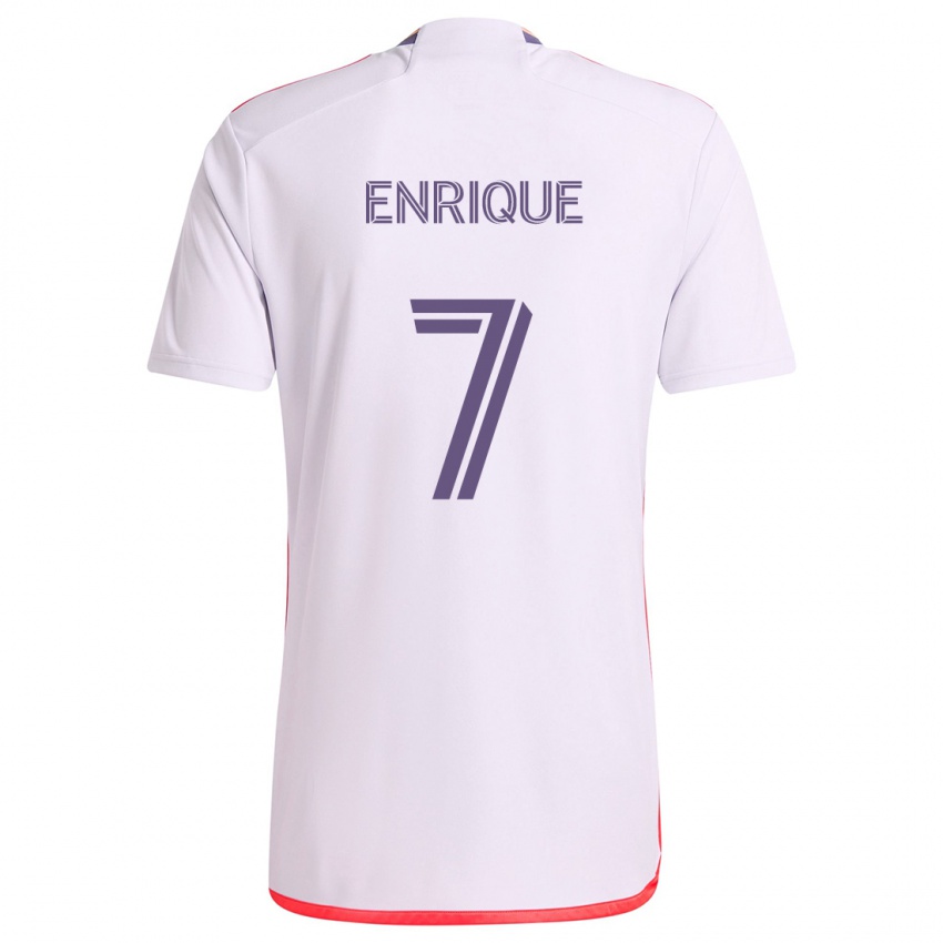 Niño Camiseta Ramiro Enrique #7 Blanco Rojo Púrpura 2ª Equipación 2024/25 La Camisa Perú