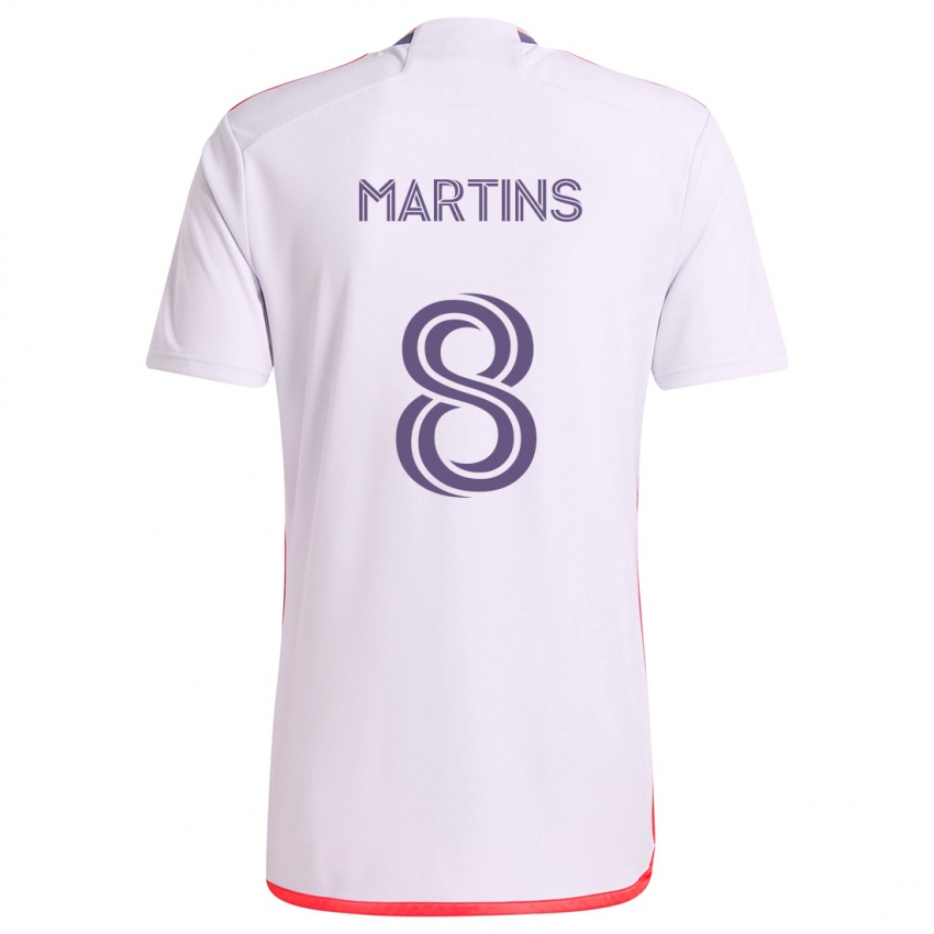 Niño Camiseta Felipe Martins #8 Blanco Rojo Púrpura 2ª Equipación 2024/25 La Camisa Perú