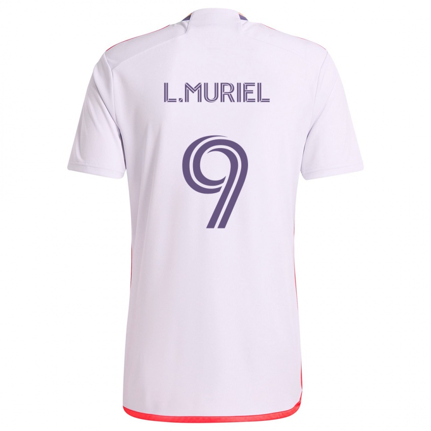 Niño Camiseta Luis Muriel #9 Blanco Rojo Púrpura 2ª Equipación 2024/25 La Camisa Perú