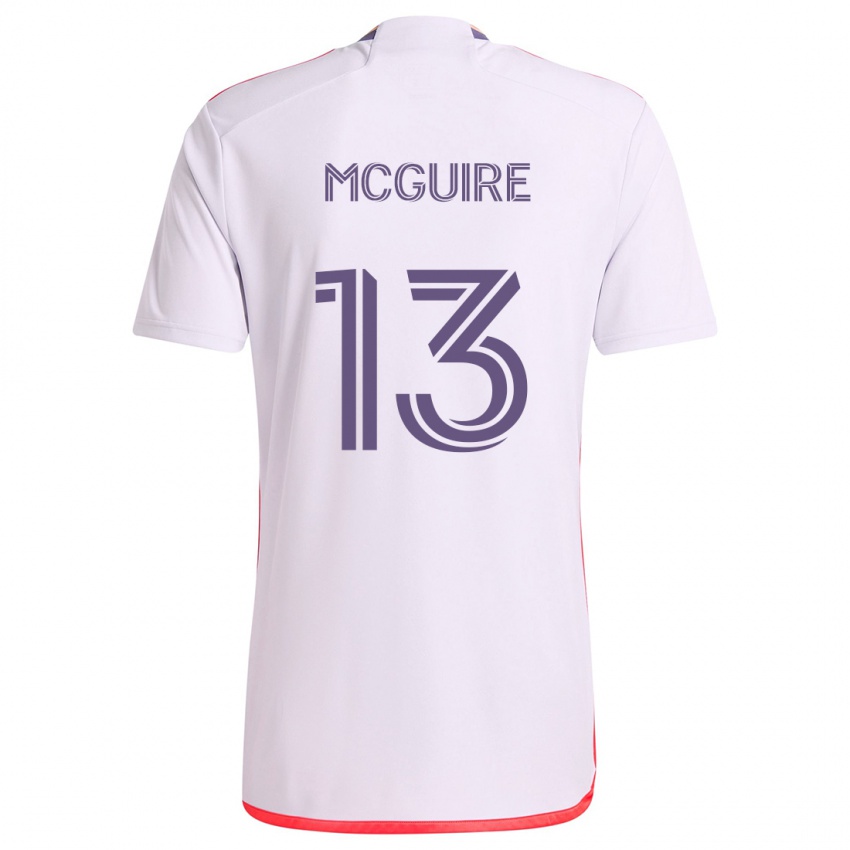 Niño Camiseta Duncan Mcguire #13 Blanco Rojo Púrpura 2ª Equipación 2024/25 La Camisa Perú