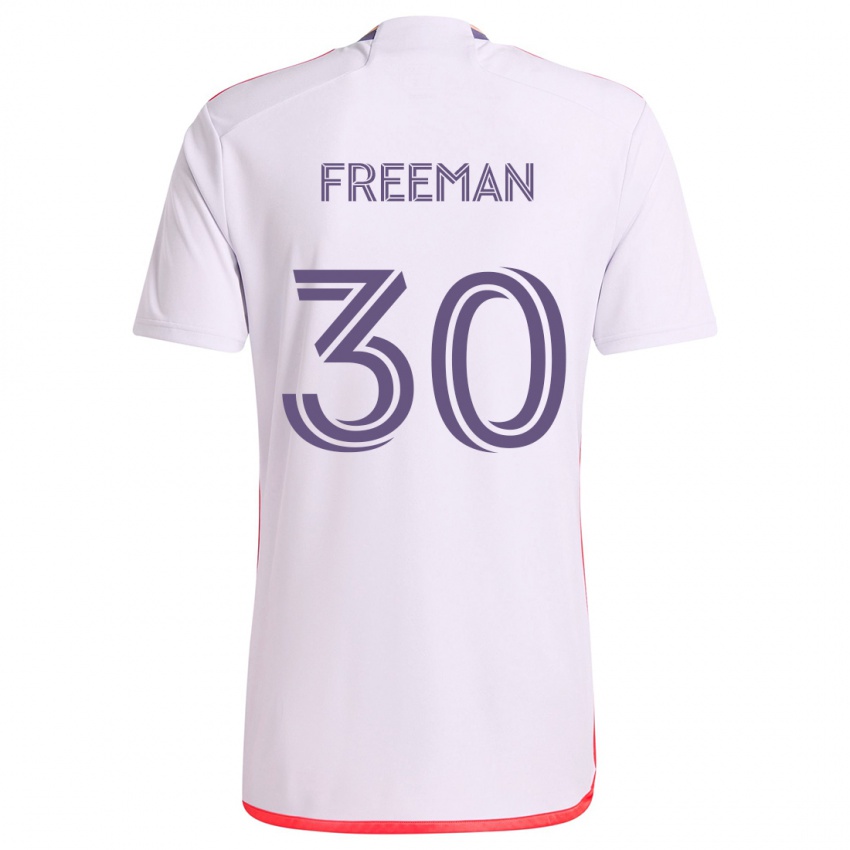 Niño Camiseta Alex Freeman #30 Blanco Rojo Púrpura 2ª Equipación 2024/25 La Camisa Perú