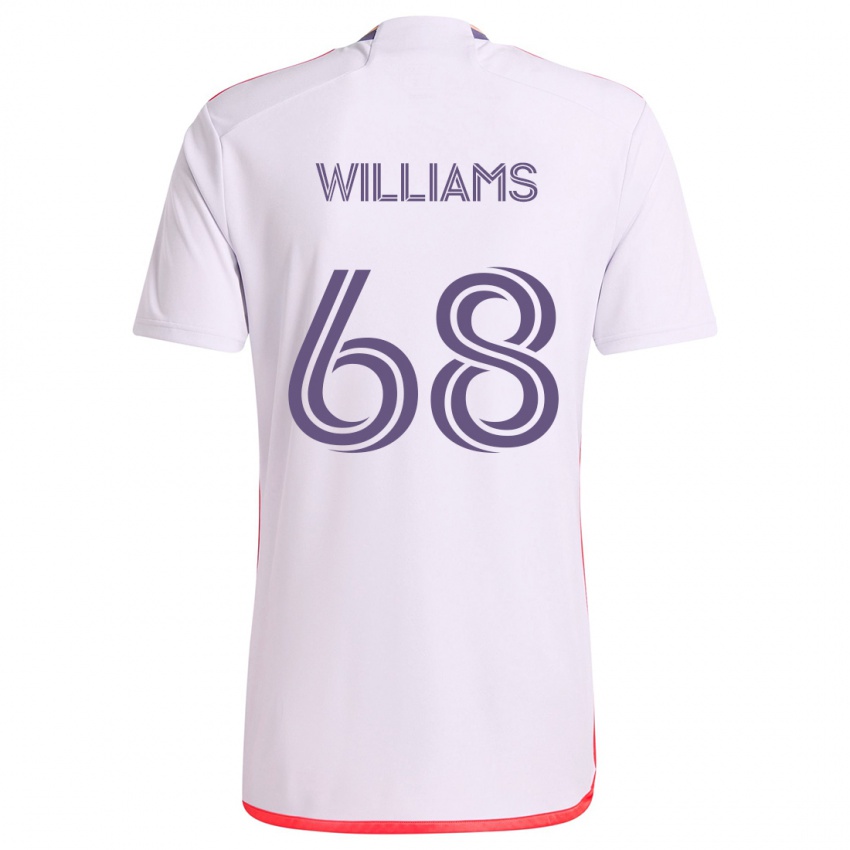 Niño Camiseta Thomas Williams #68 Blanco Rojo Púrpura 2ª Equipación 2024/25 La Camisa Perú