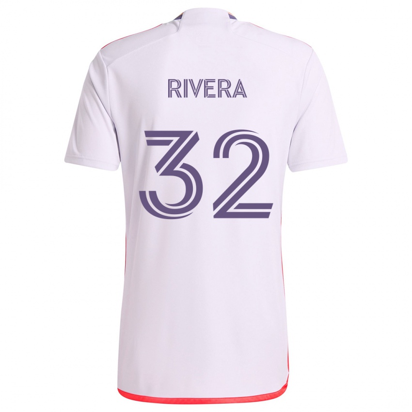 Niño Camiseta Wilfredo Rivera #32 Blanco Rojo Púrpura 2ª Equipación 2024/25 La Camisa Perú