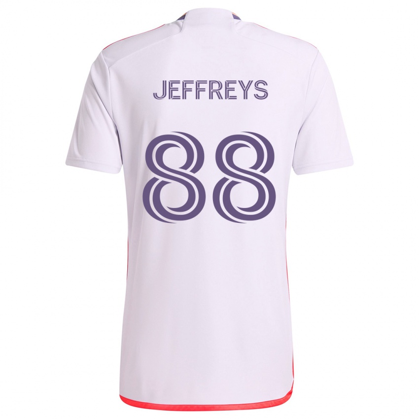 Niño Camiseta Tj Jeffreys #88 Blanco Rojo Púrpura 2ª Equipación 2024/25 La Camisa Perú