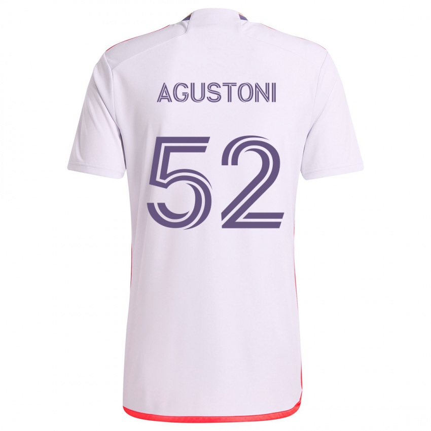 Niño Camiseta Gonzalo Agustoni #52 Blanco Rojo Púrpura 2ª Equipación 2024/25 La Camisa Perú