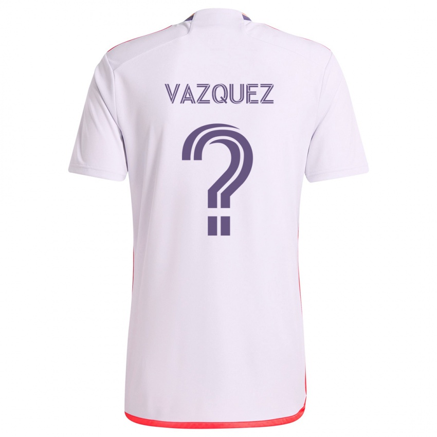 Niño Camiseta Daniel Vazquez #0 Blanco Rojo Púrpura 2ª Equipación 2024/25 La Camisa Perú