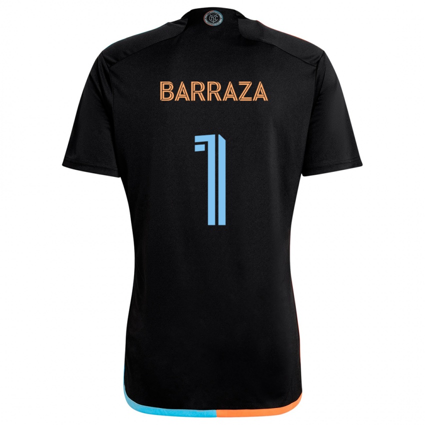 Niño Camiseta Luis Barraza #1 Negro Naranja Azul 2ª Equipación 2024/25 La Camisa Perú