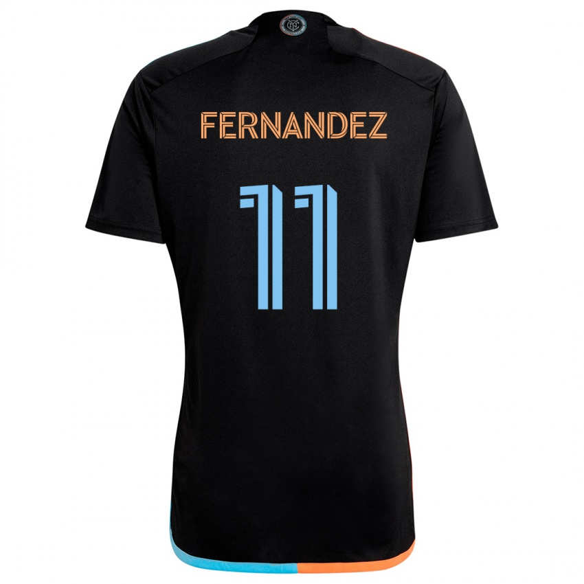 Niño Camiseta Julián Fernández #11 Negro Naranja Azul 2ª Equipación 2024/25 La Camisa Perú