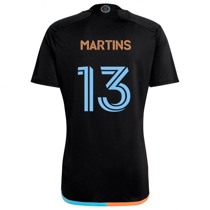 Niño Camiseta Thiago Martins #13 Negro Naranja Azul 2ª Equipación 2024/25 La Camisa Perú