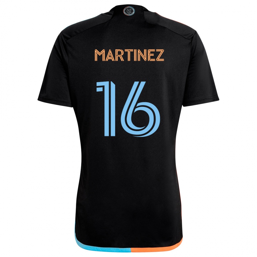 Niño Camiseta Alonso Martínez #16 Negro Naranja Azul 2ª Equipación 2024/25 La Camisa Perú