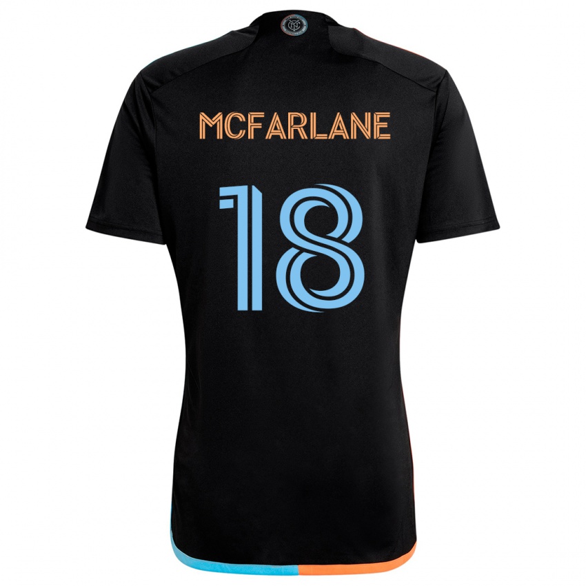 Niño Camiseta Christian Mcfarlane #18 Negro Naranja Azul 2ª Equipación 2024/25 La Camisa Perú