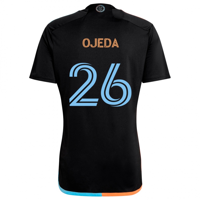 Niño Camiseta Agustín Ojeda #26 Negro Naranja Azul 2ª Equipación 2024/25 La Camisa Perú