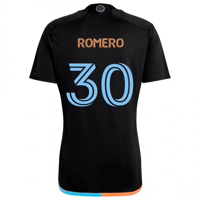 Niño Camiseta Tomás Romero #30 Negro Naranja Azul 2ª Equipación 2024/25 La Camisa Perú