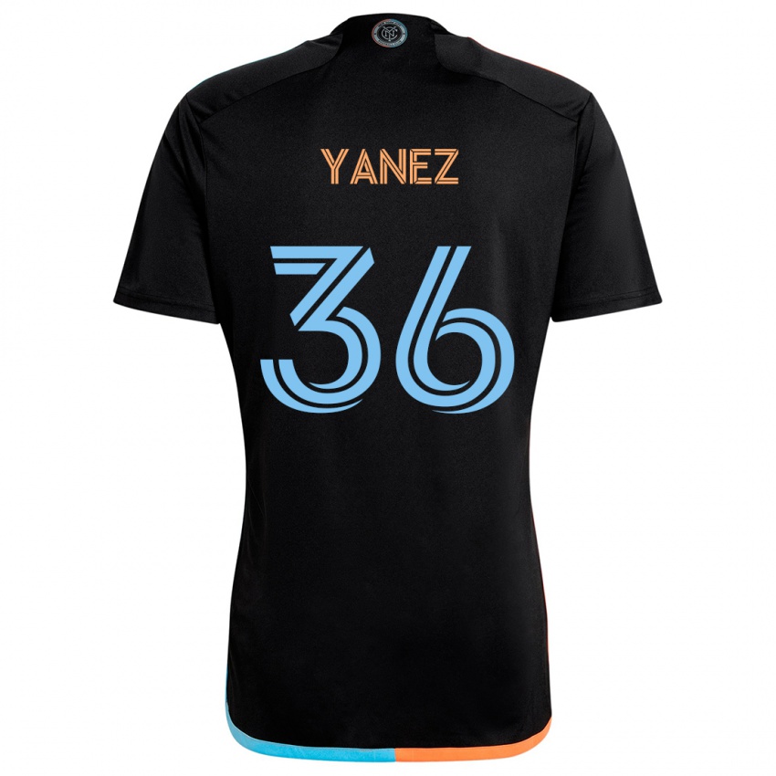 Niño Camiseta Zidane Yañez #36 Negro Naranja Azul 2ª Equipación 2024/25 La Camisa Perú