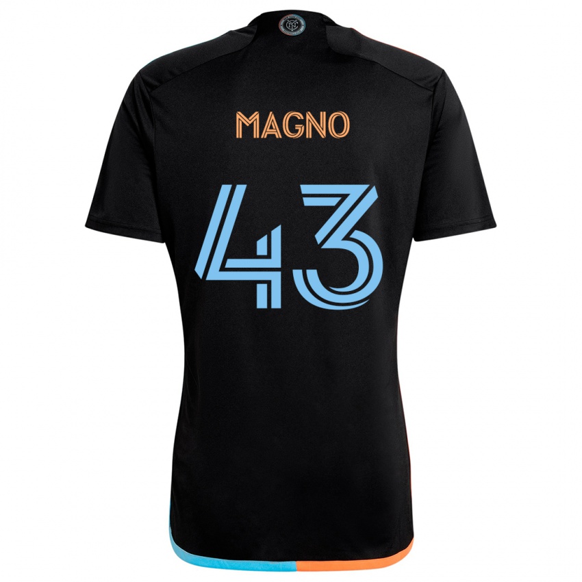 Niño Camiseta Talles Magno #43 Negro Naranja Azul 2ª Equipación 2024/25 La Camisa Perú