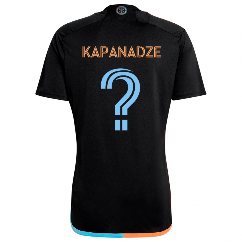 Niño Camiseta Nicholas Kapanadze #0 Negro Naranja Azul 2ª Equipación 2024/25 La Camisa Perú