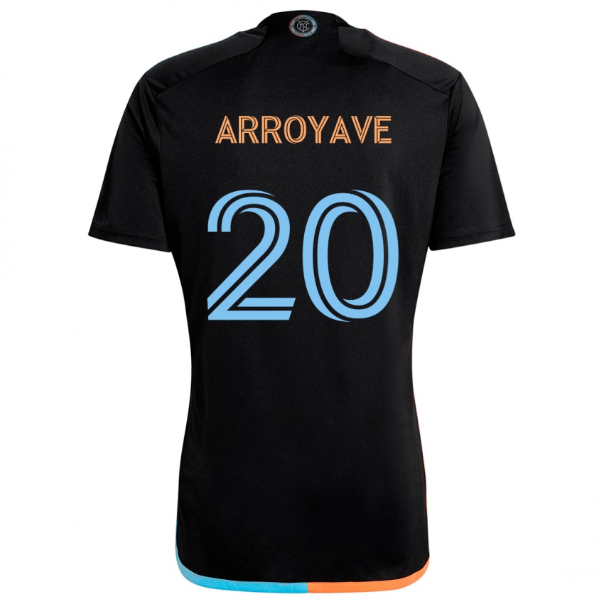 Niño Camiseta Jacob Arroyave #20 Negro Naranja Azul 2ª Equipación 2024/25 La Camisa Perú