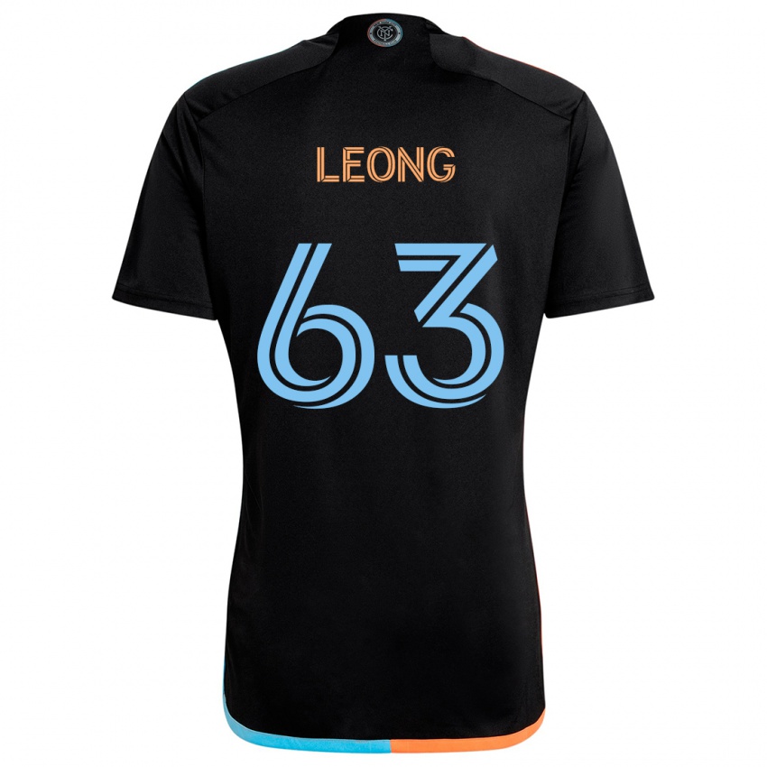 Niño Camiseta Matthew Leong #63 Negro Naranja Azul 2ª Equipación 2024/25 La Camisa Perú