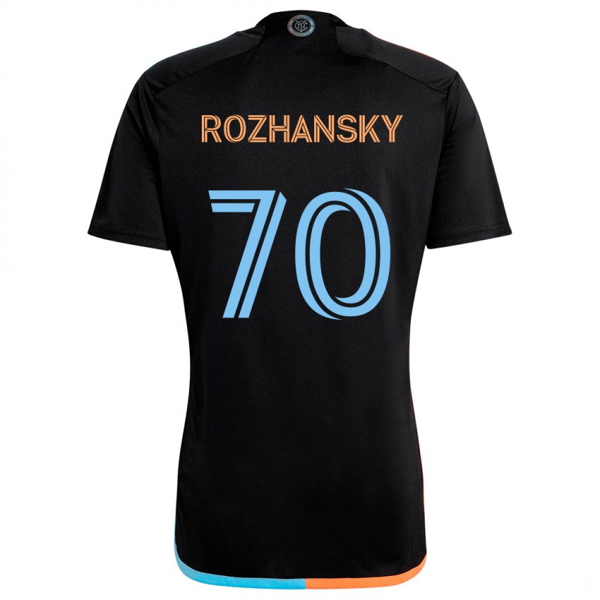 Niño Camiseta Jake Rozhansky #70 Negro Naranja Azul 2ª Equipación 2024/25 La Camisa Perú