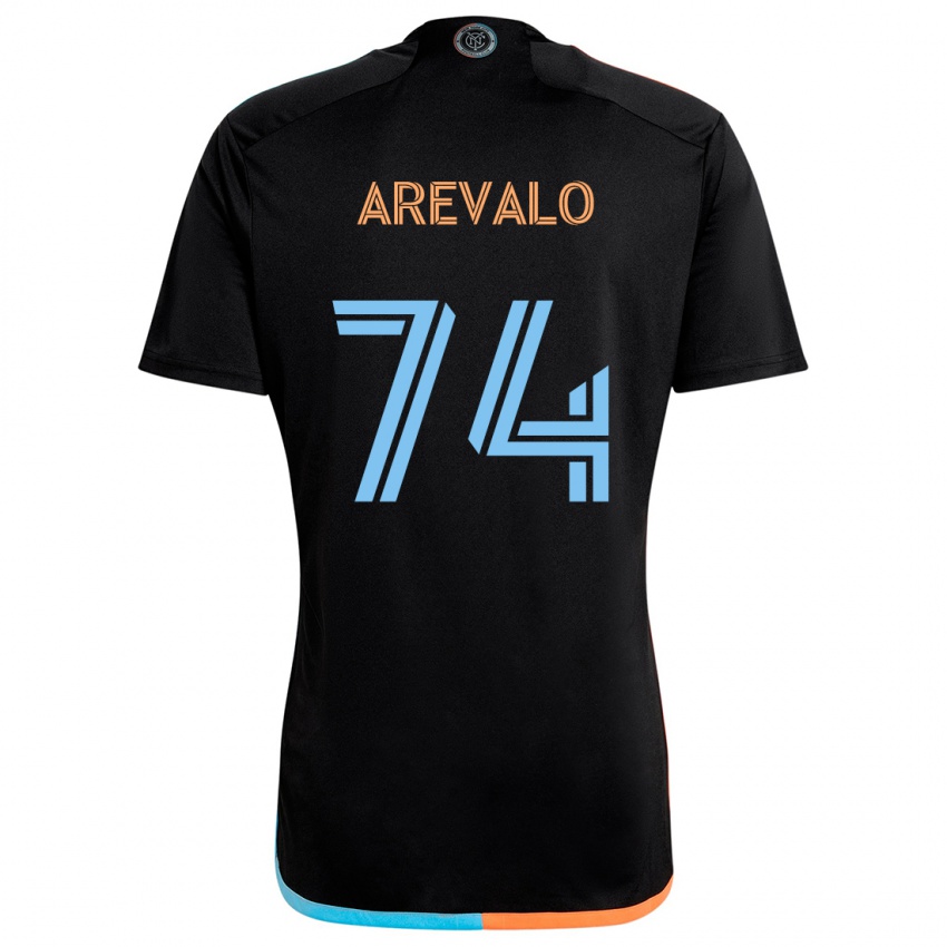 Niño Camiseta Ronny Arévalo #74 Negro Naranja Azul 2ª Equipación 2024/25 La Camisa Perú