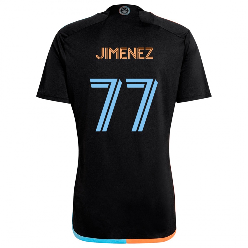 Niño Camiseta Jonathan Jiménez #77 Negro Naranja Azul 2ª Equipación 2024/25 La Camisa Perú