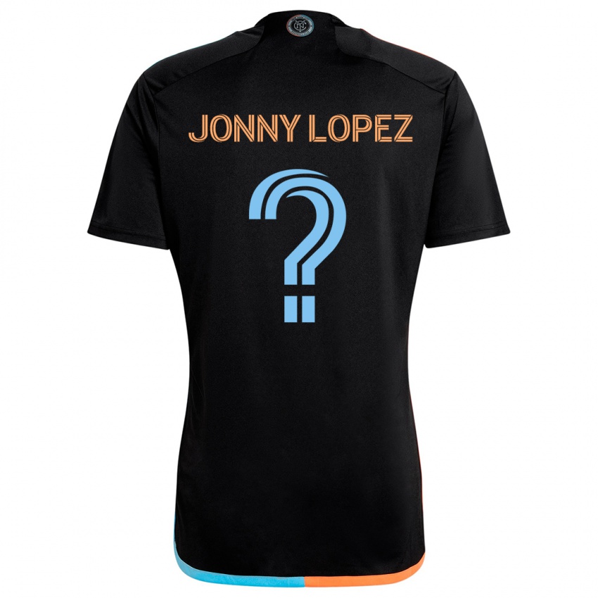 Niño Camiseta Jonny Lopez #0 Negro Naranja Azul 2ª Equipación 2024/25 La Camisa Perú