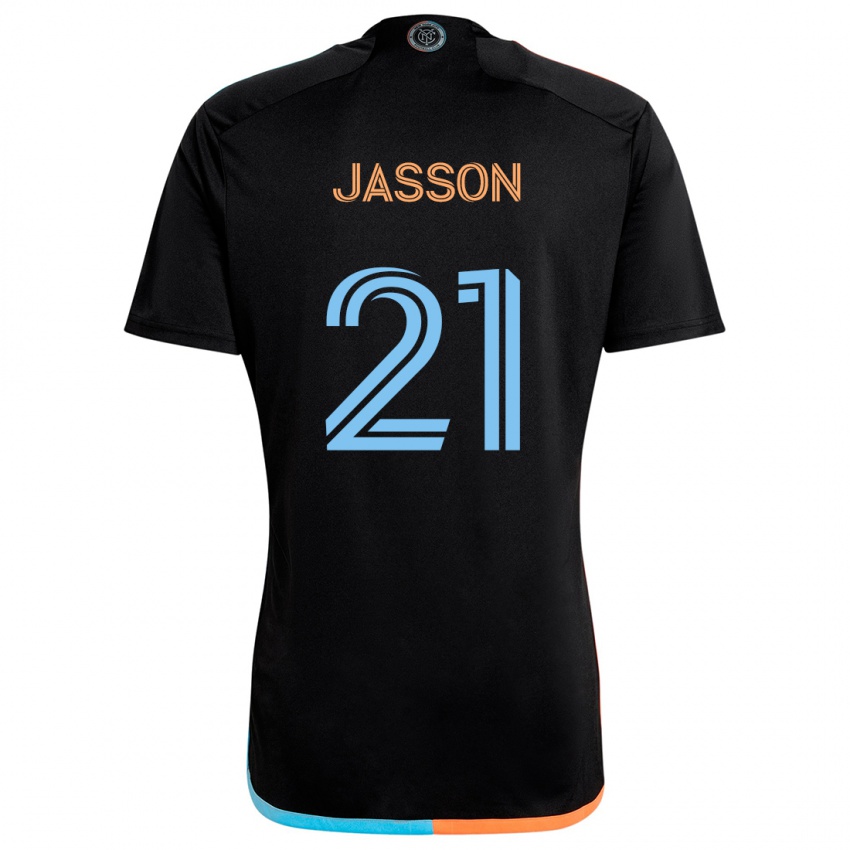 Niño Camiseta Andres Jasson #21 Negro Naranja Azul 2ª Equipación 2024/25 La Camisa Perú