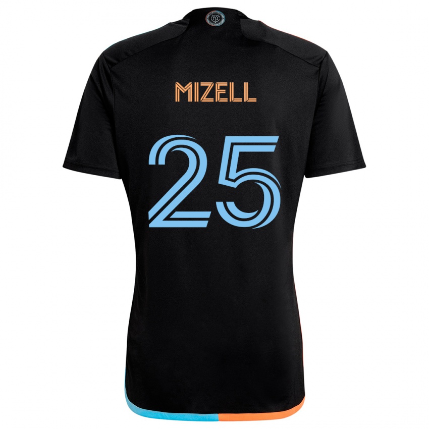 Niño Camiseta Cody Mizell #25 Negro Naranja Azul 2ª Equipación 2024/25 La Camisa Perú