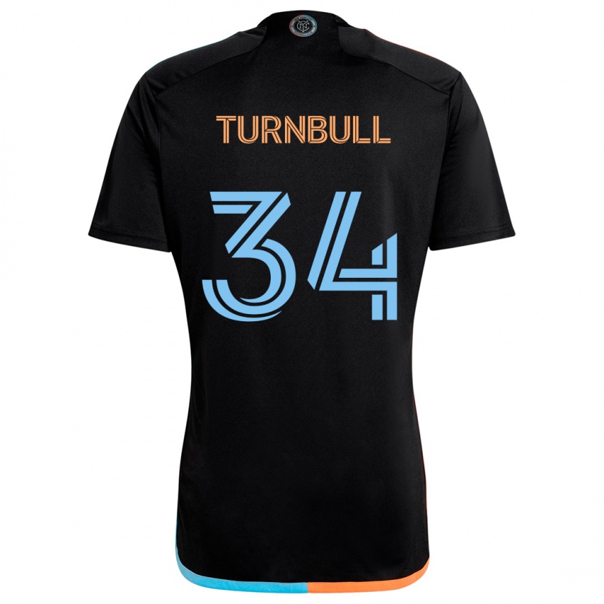 Niño Camiseta Stephen Turnbull #34 Negro Naranja Azul 2ª Equipación 2024/25 La Camisa Perú