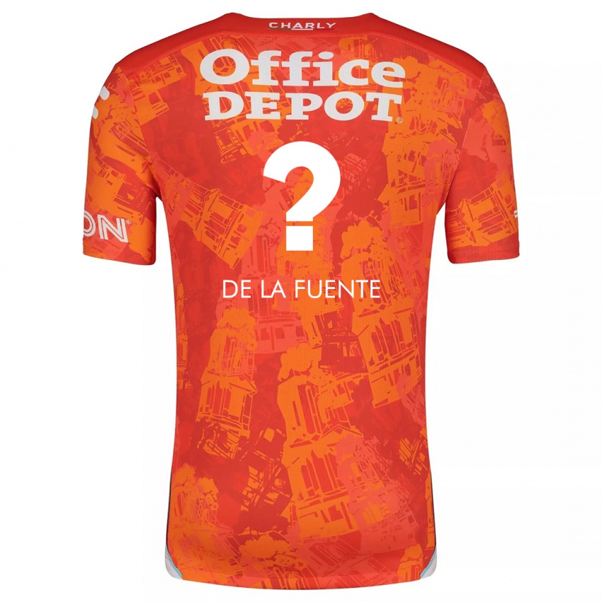 Niño Camiseta Paulino De La Fuente #0 Naranja Blanco 2ª Equipación 2024/25 La Camisa Perú