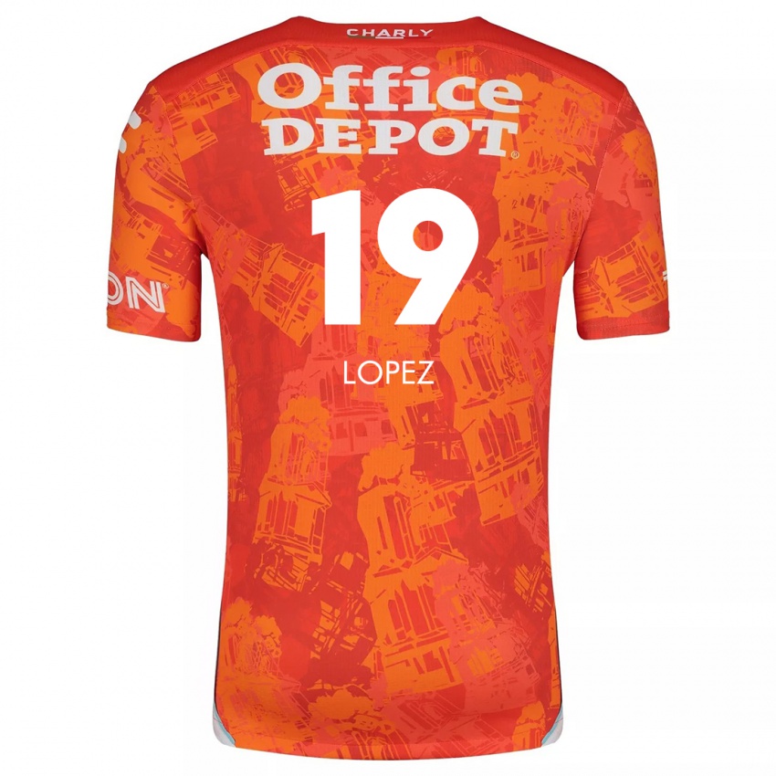 Niño Camiseta Javier Eduardo López #19 Naranja Blanco 2ª Equipación 2024/25 La Camisa Perú