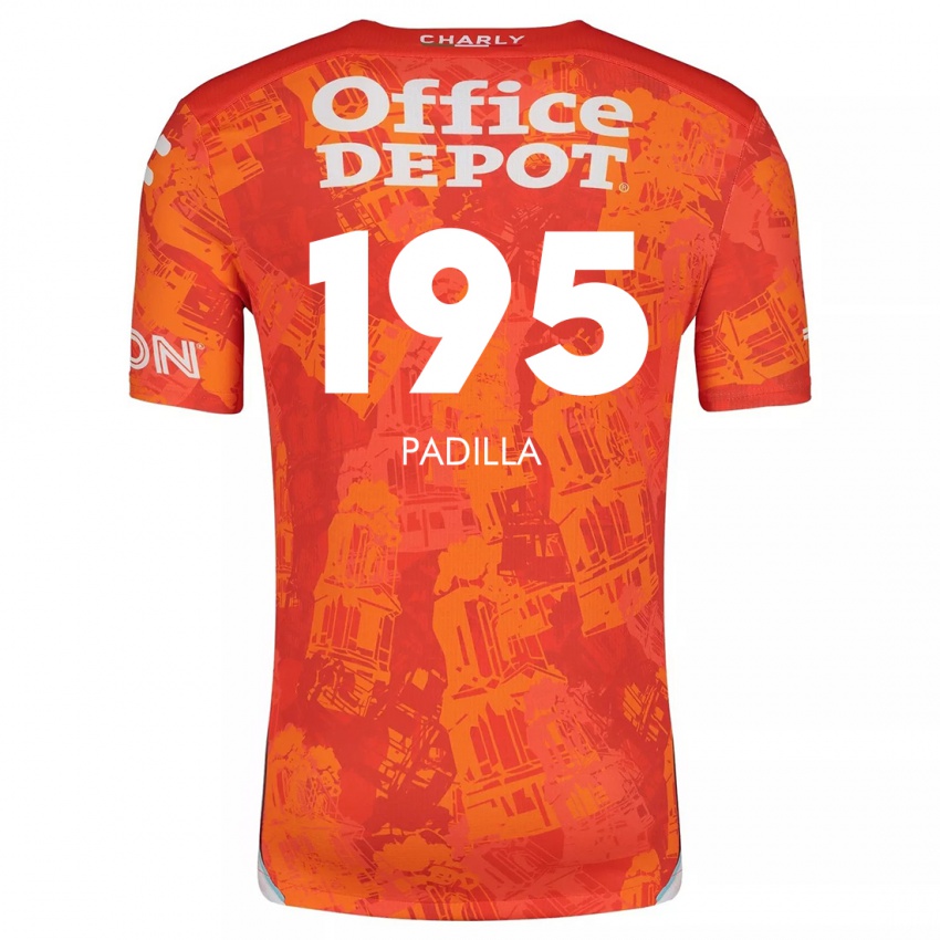 Niño Camiseta Ángel Padilla #195 Naranja Blanco 2ª Equipación 2024/25 La Camisa Perú