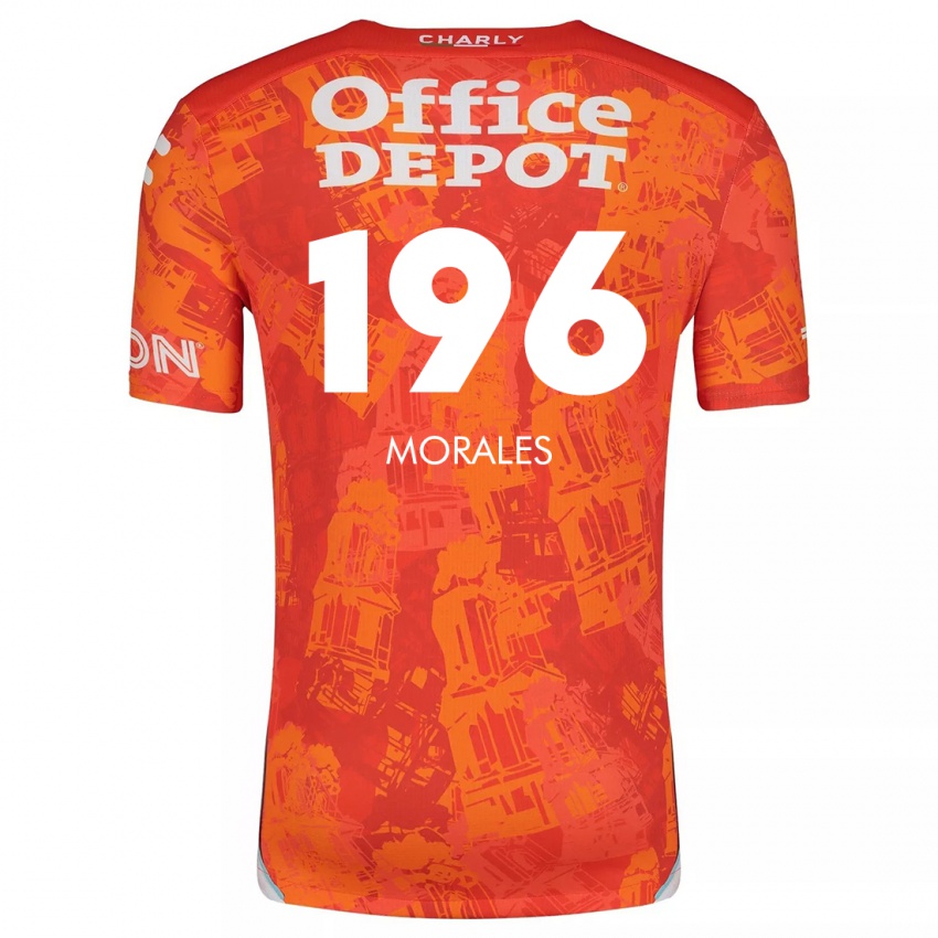 Niño Camiseta Erik Morales #196 Naranja Blanco 2ª Equipación 2024/25 La Camisa Perú