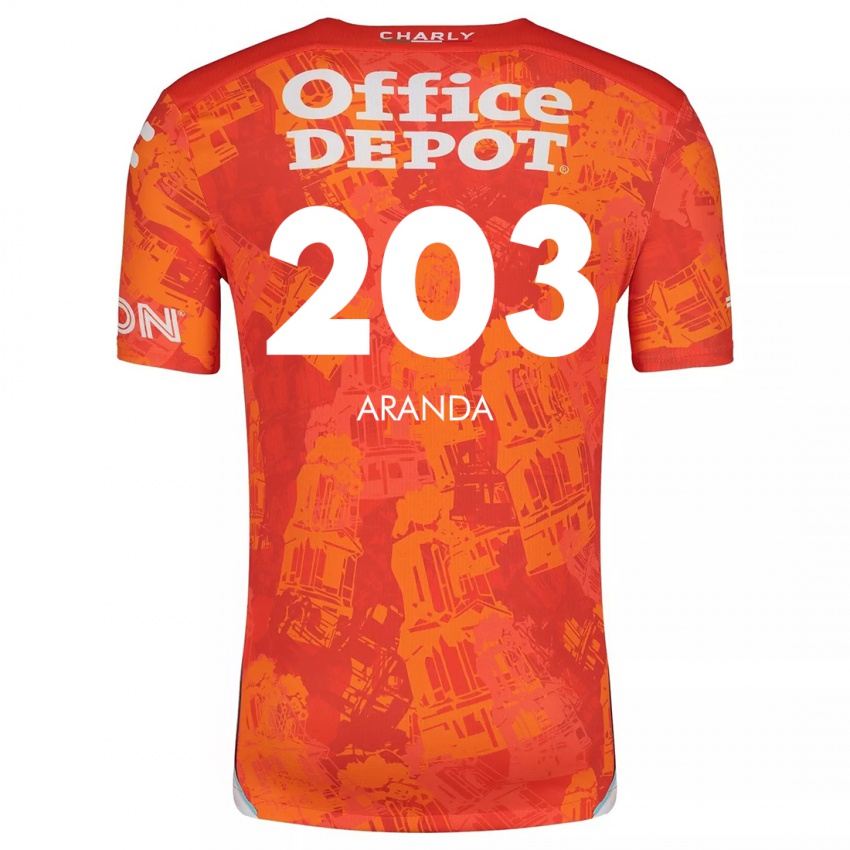 Niño Camiseta Juan Aranda #203 Naranja Blanco 2ª Equipación 2024/25 La Camisa Perú